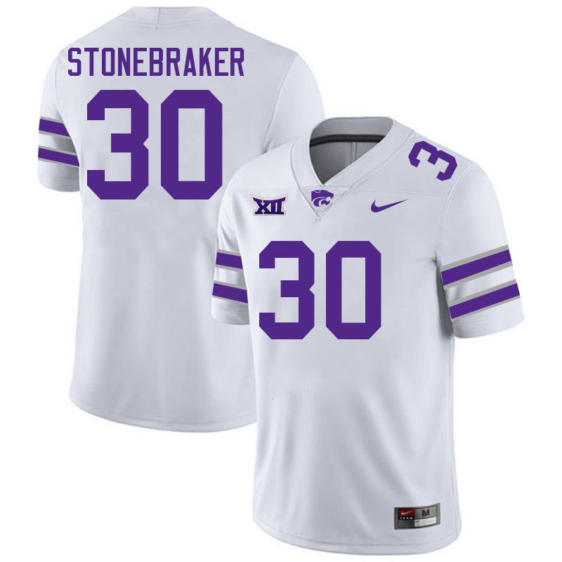 Kansas State Wildcats #30 Jake Stonebraker College Football Jerseys Stitched-White